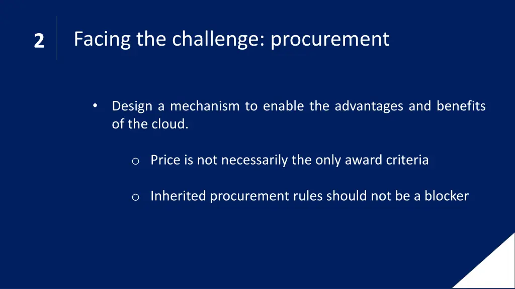 facing the challenge procurement 2