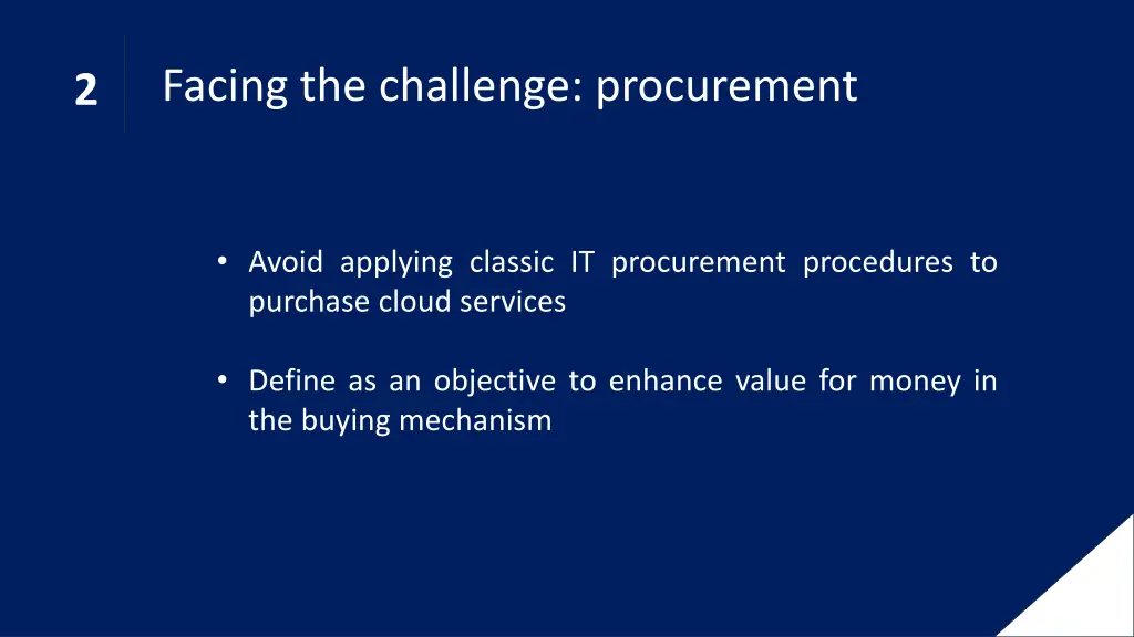 facing the challenge procurement