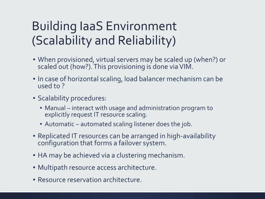 building iaas environment scalability