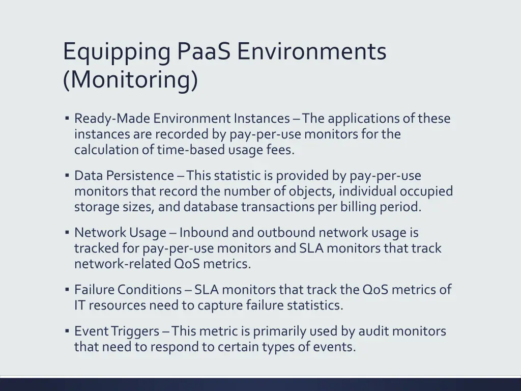 equipping paas environments monitoring