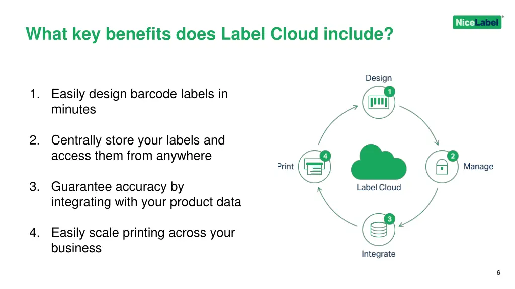 what key benefits does label cloud include