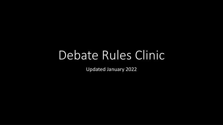 debate rules clinic