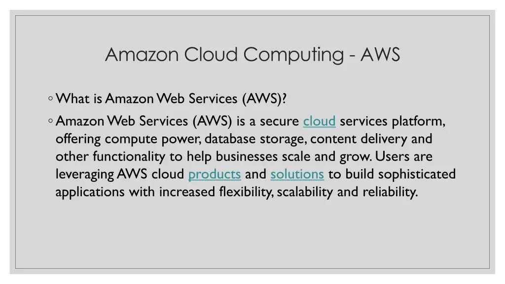 amazon cloud computing aws