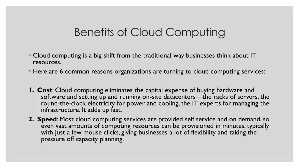 benefits of cloud computing