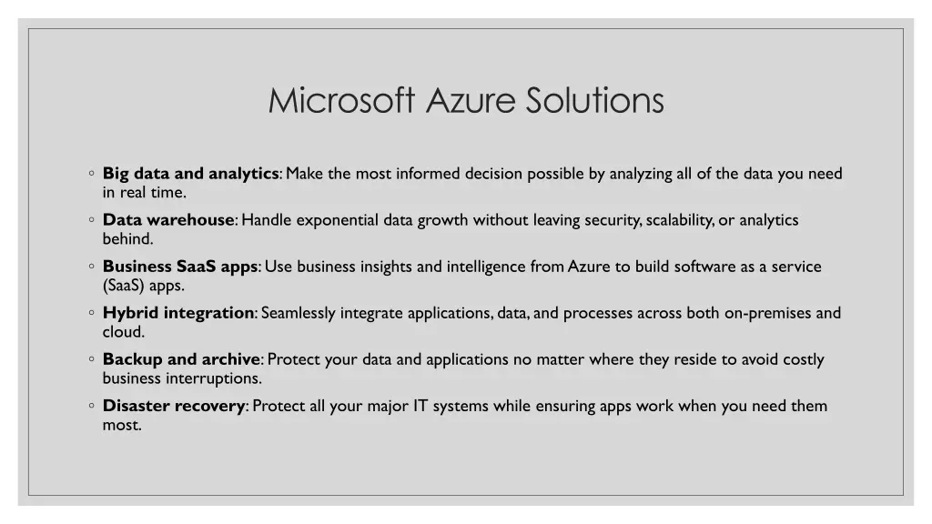 microsoft azure solutions 2