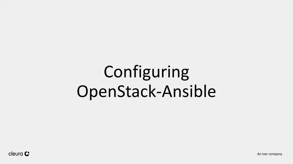 configuring openstack ansible