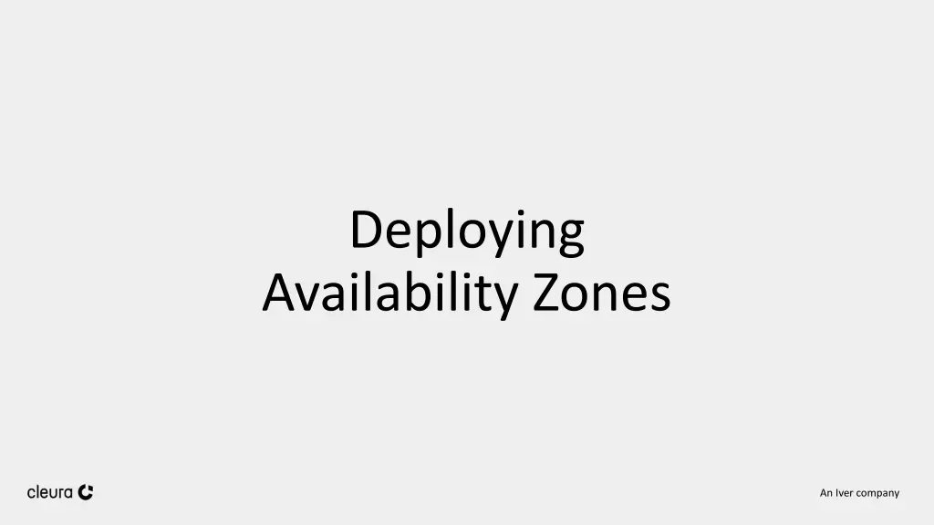 deploying availability zones