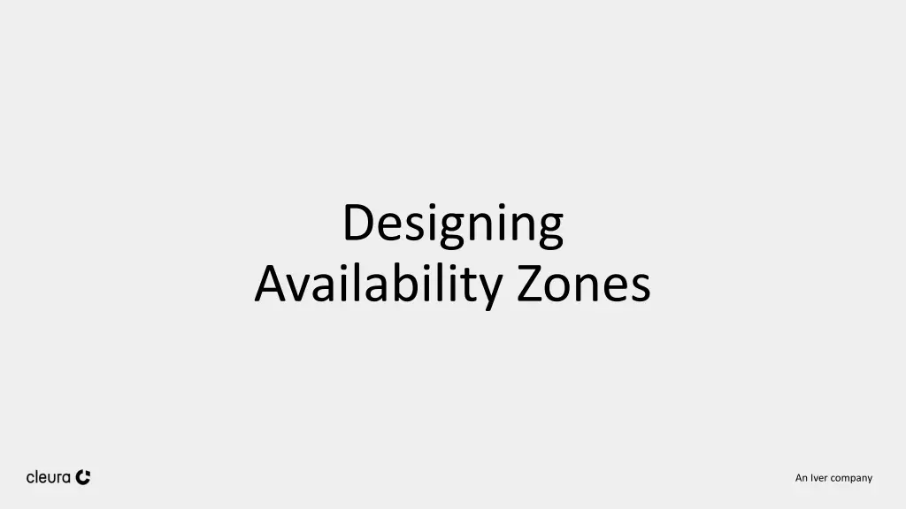 designing availability zones