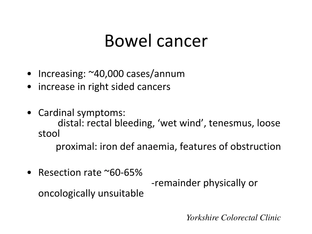 bowel cancer