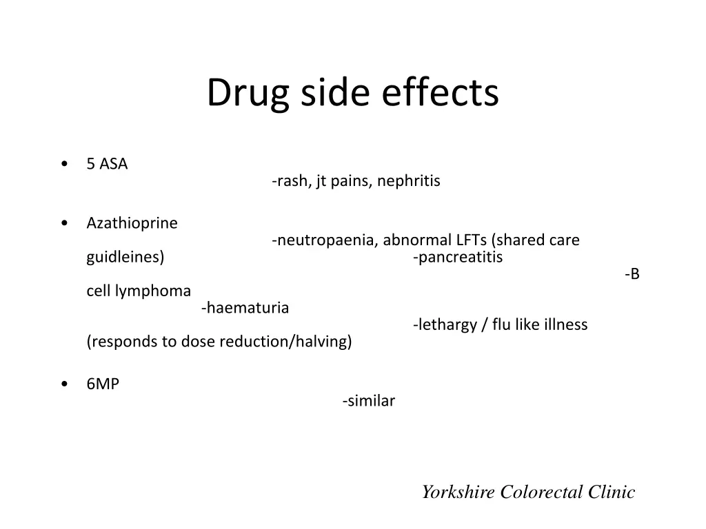 drug side effects