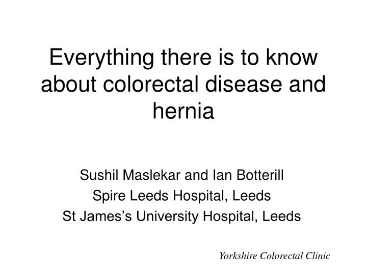 everything there is to know about colorectal