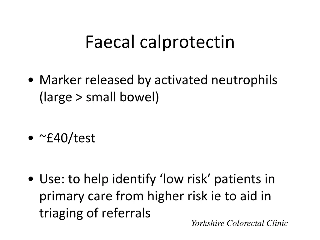 faecal calprotectin