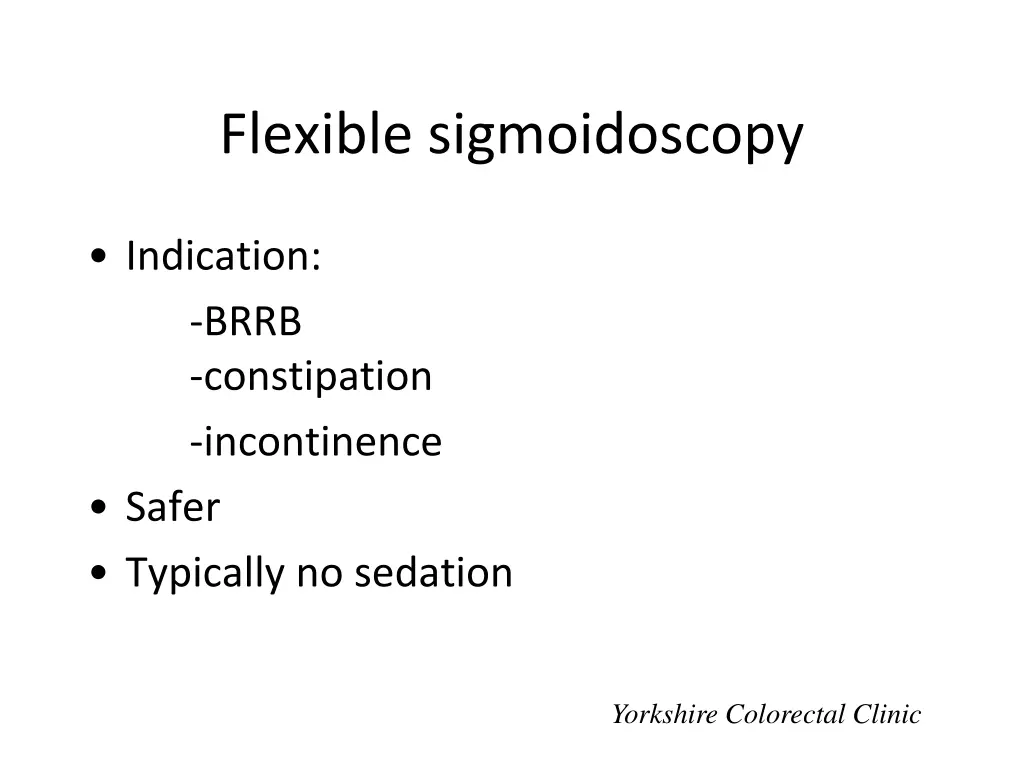 flexible sigmoidoscopy