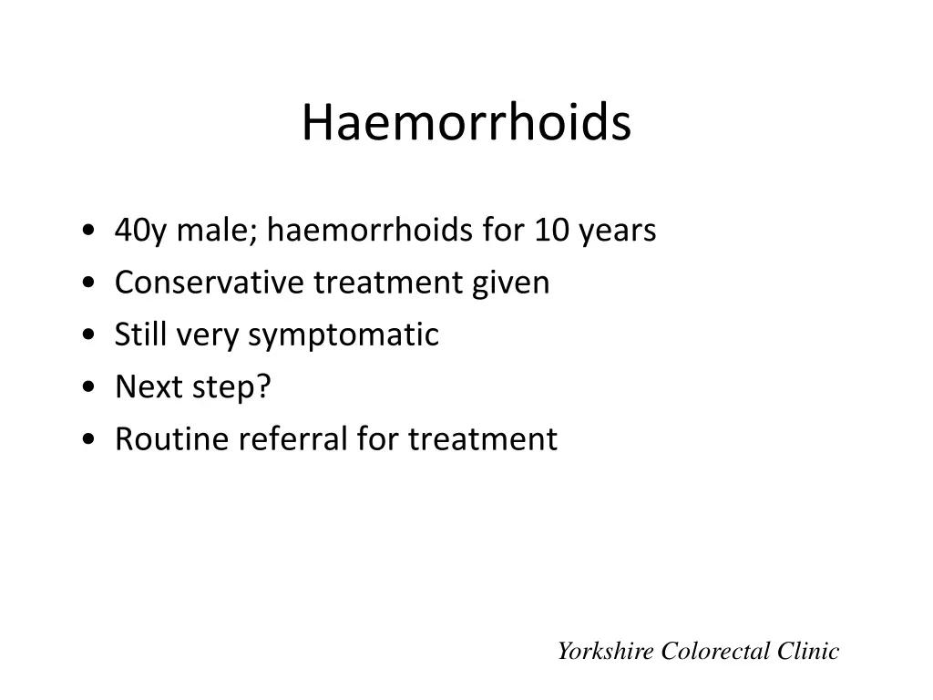 haemorrhoids