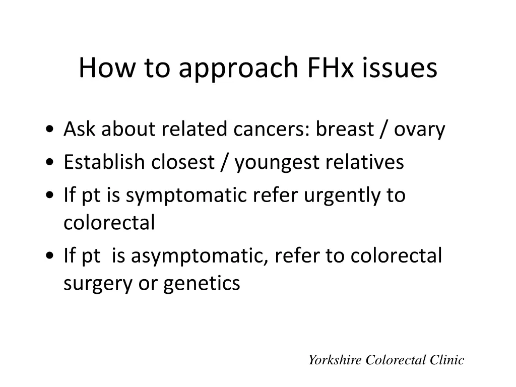 how to approach fhx issues