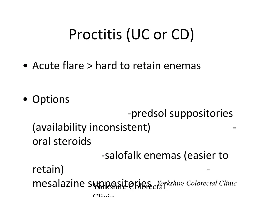 proctitis uc or cd