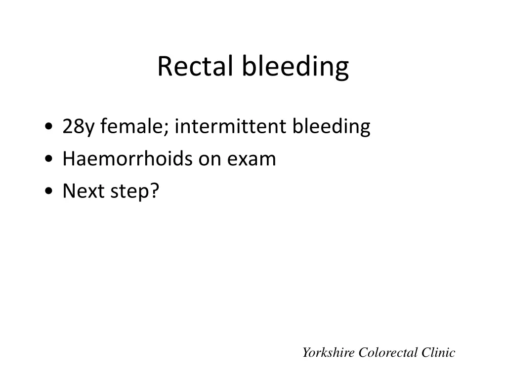 rectal bleeding 1