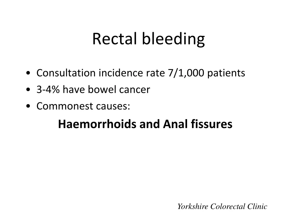 rectal bleeding