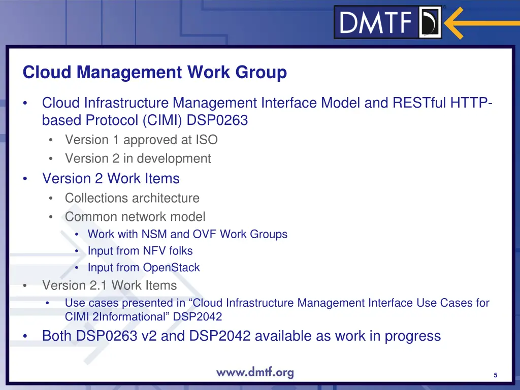 cloud management work group