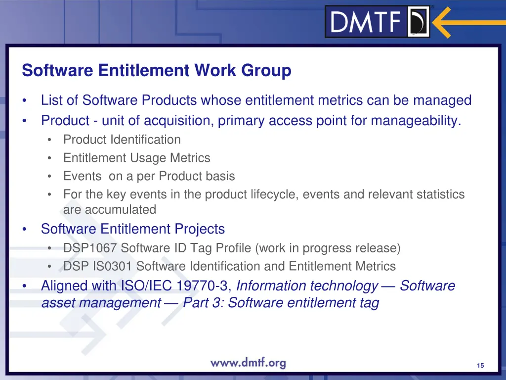 software entitlement work group