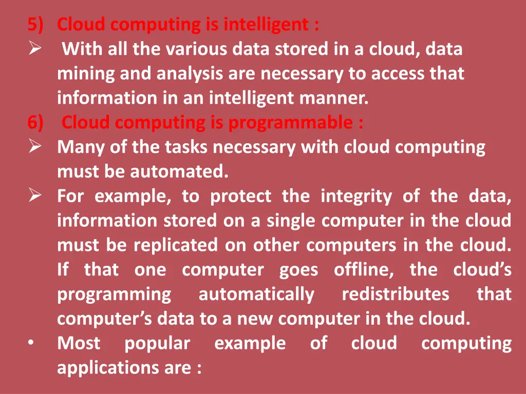 5 cloud computing is intelligent with