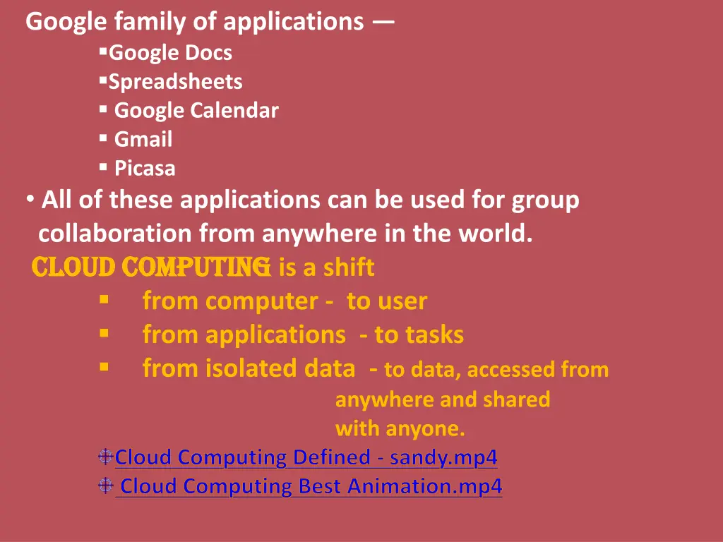 google family of applications google docs