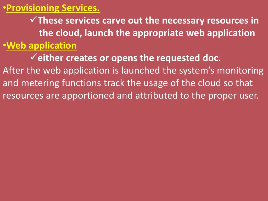 provisioning services these services carve