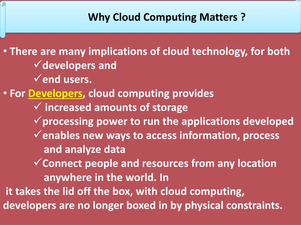 why cloud computing matters