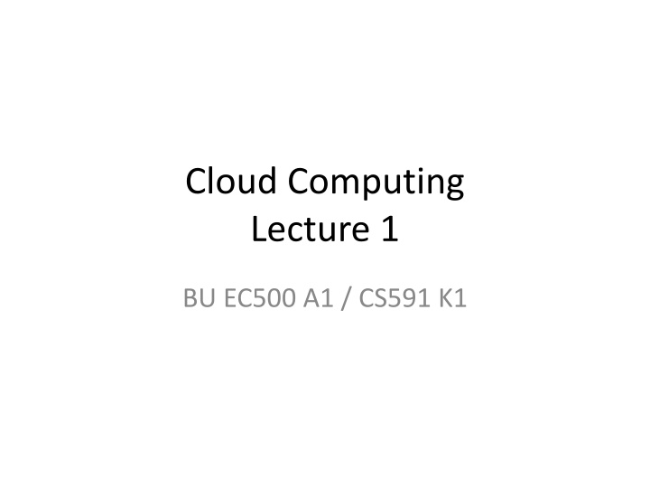 cloud computing lecture 1