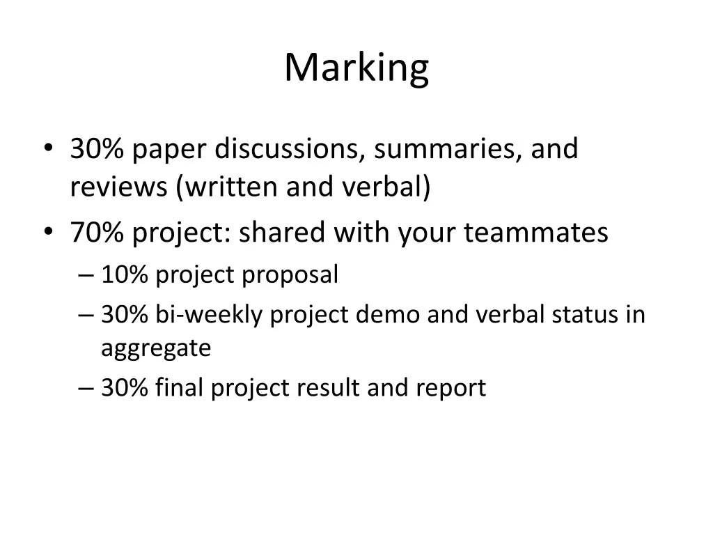 marking