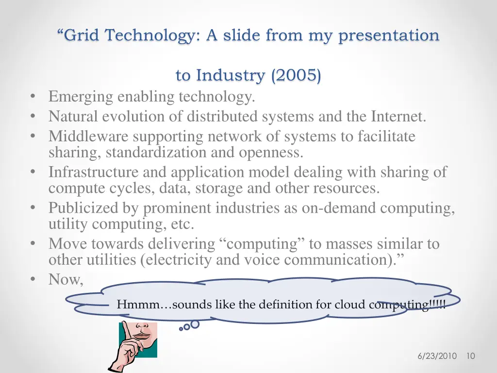 grid technology a slide from my presentation