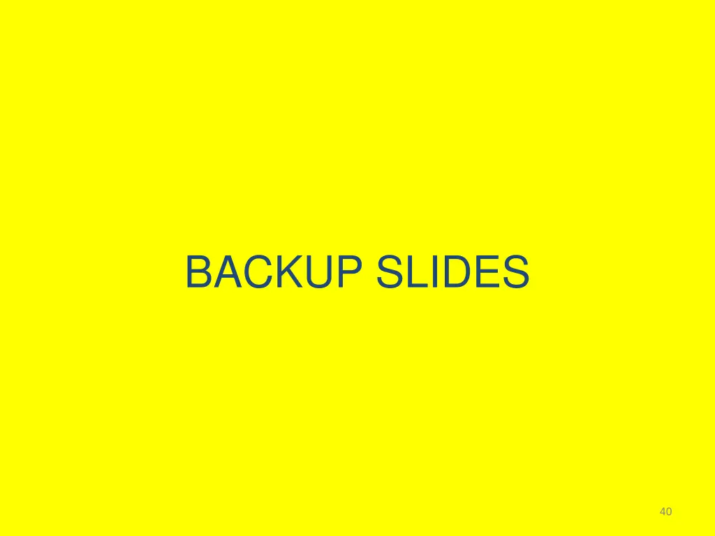 backup slides