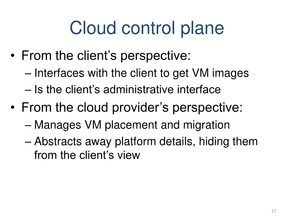 cloud control plane 1