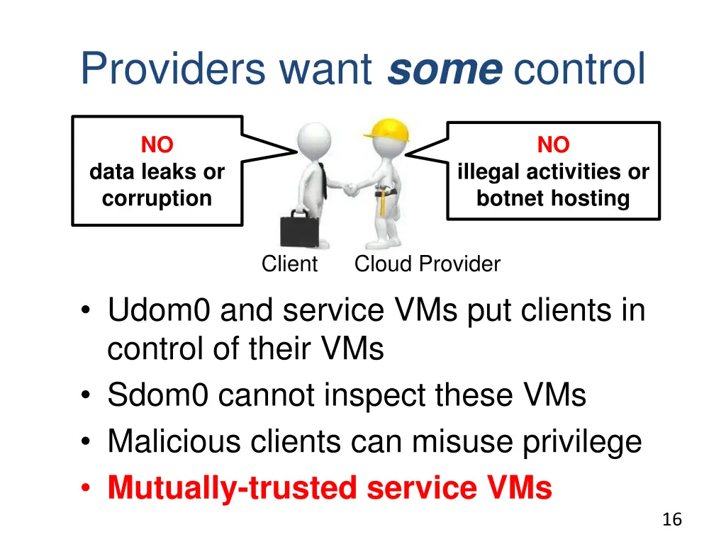 providers want some control