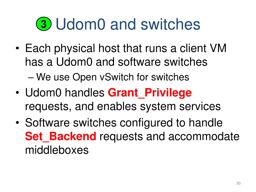 udom0 and switches 1