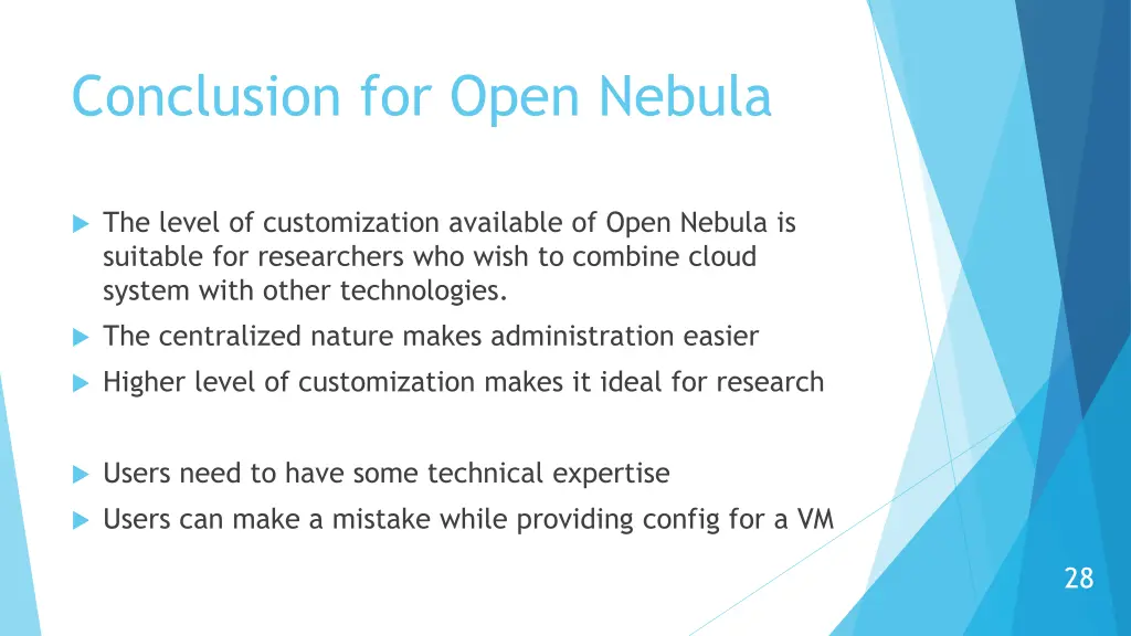 conclusion for open nebula