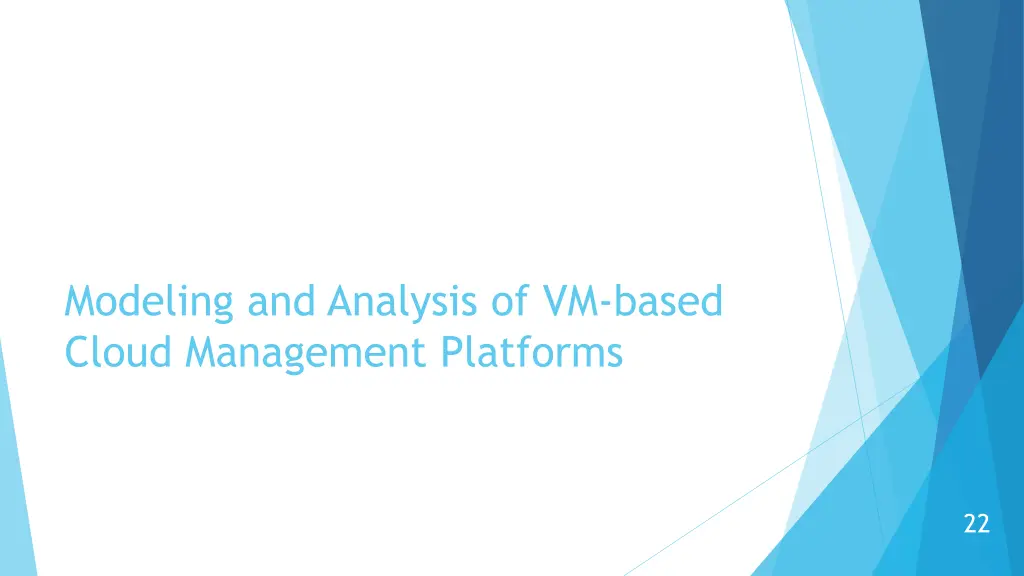 modeling and analysis of vm based cloud