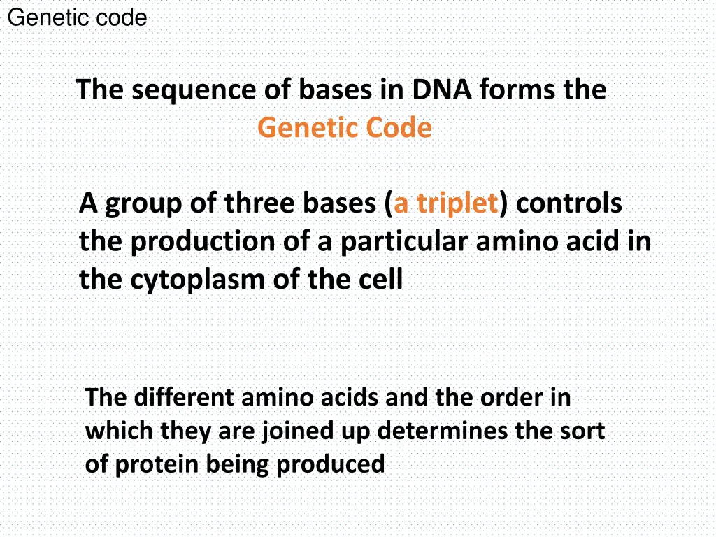 genetic code