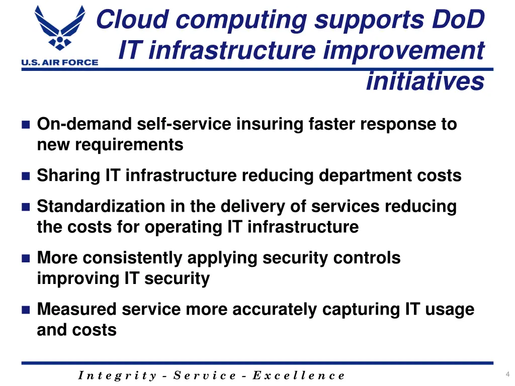 cloud computing supports dod it infrastructure