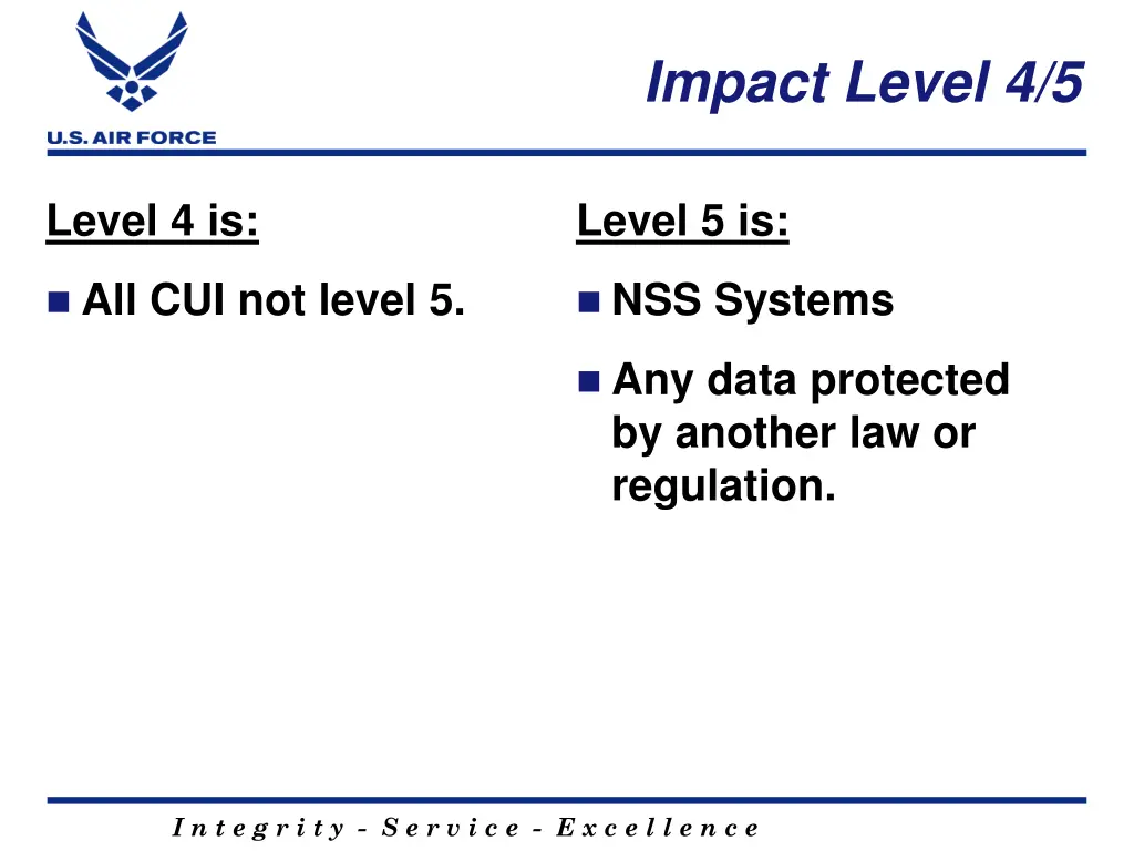 impact level 4 5