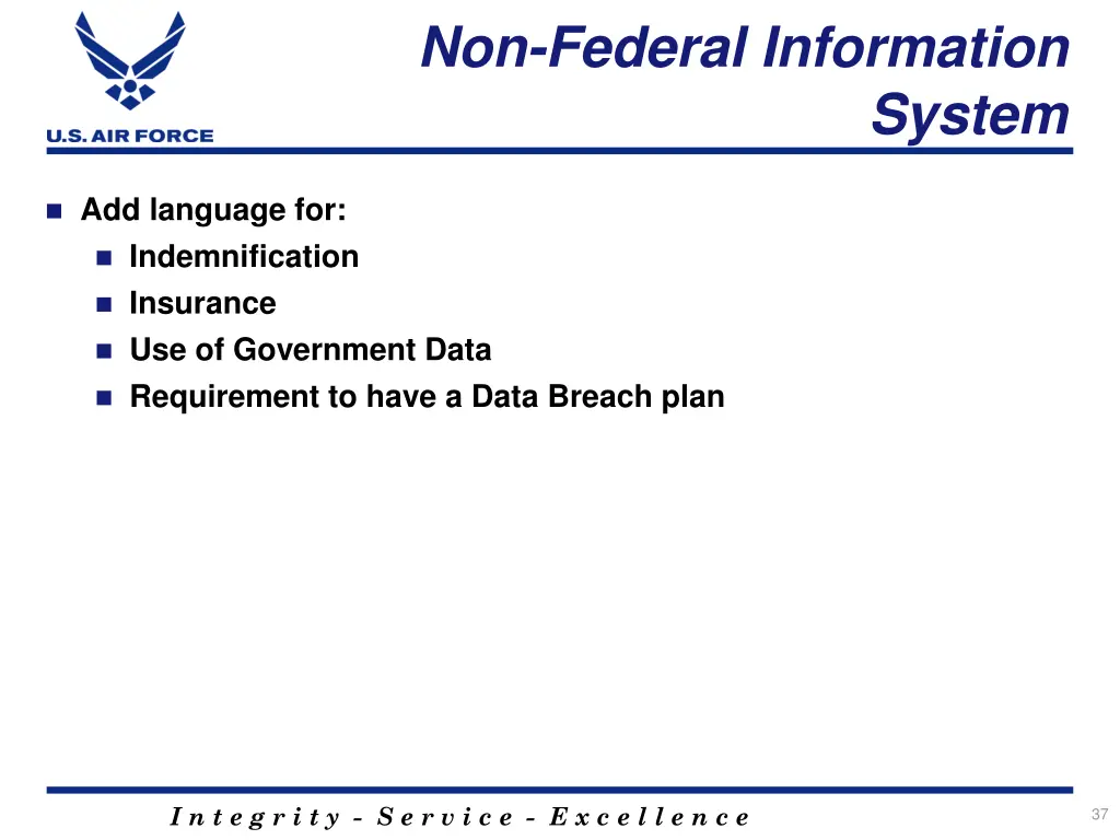 non federal information