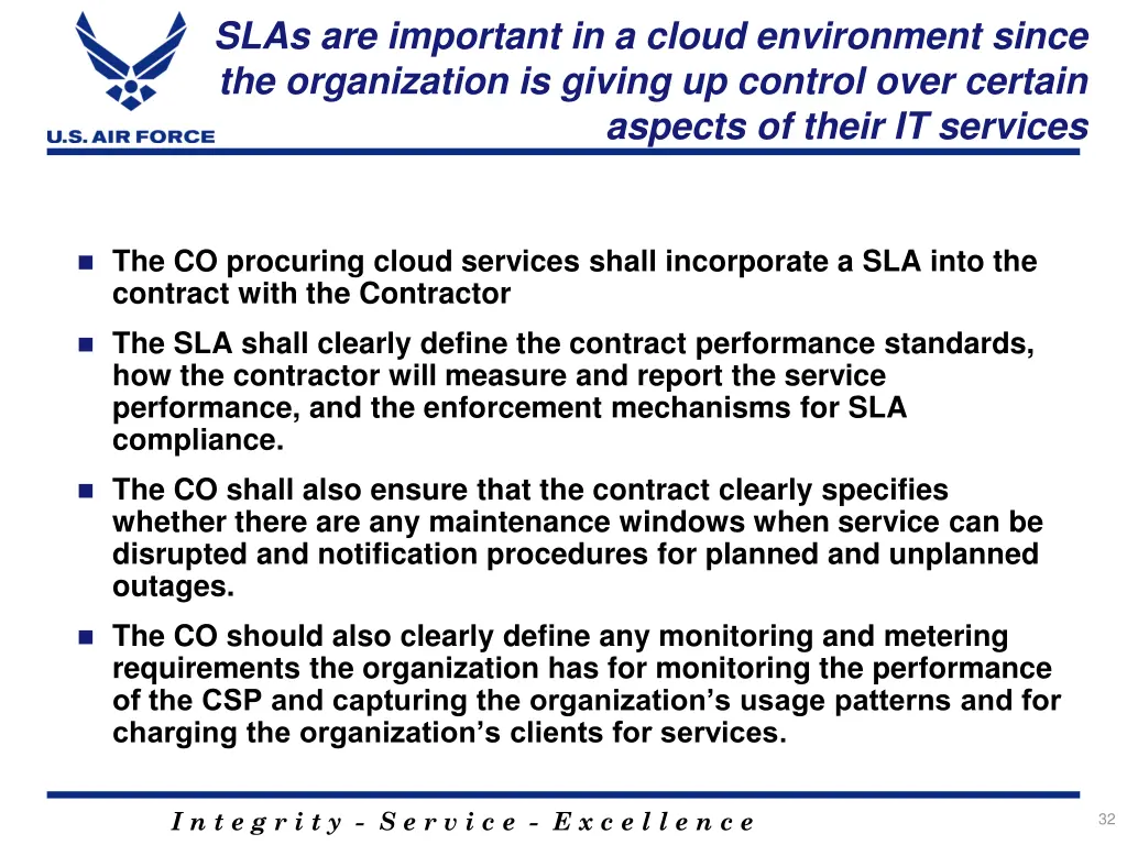 slas are important in a cloud environment since