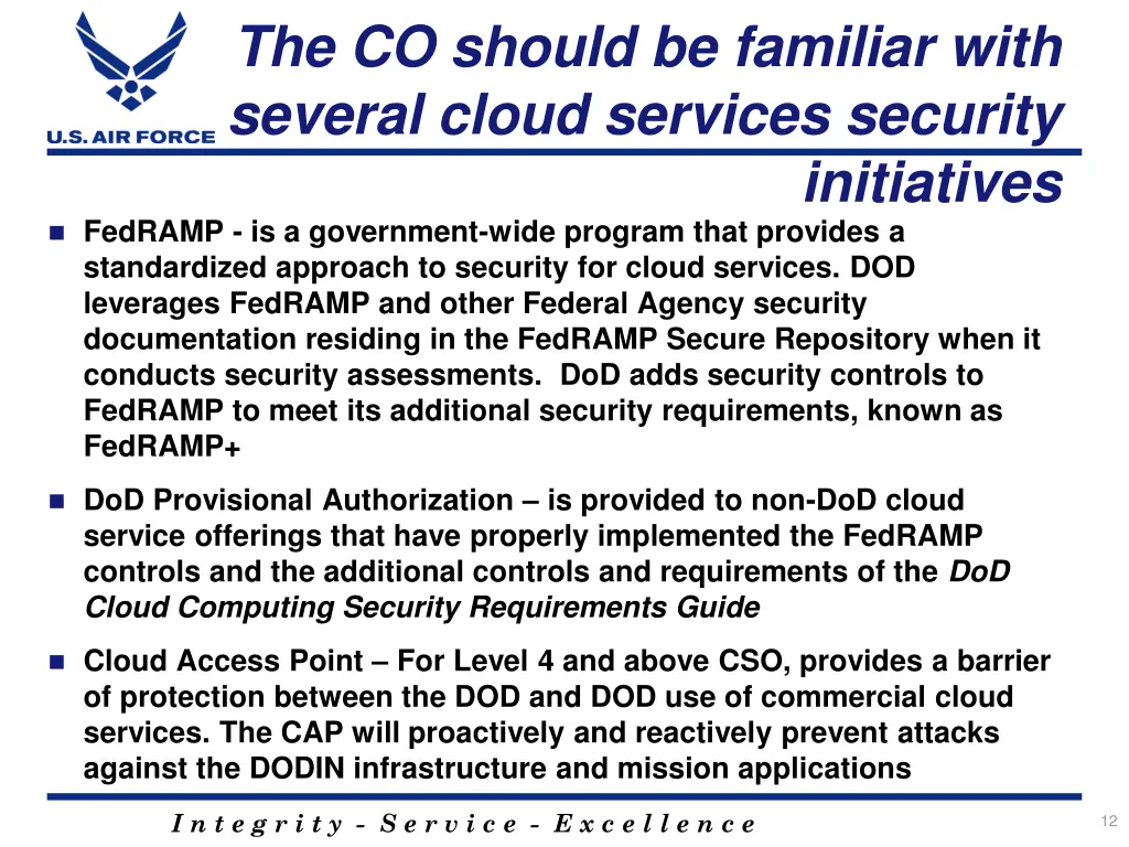 the co should be familiar with several cloud