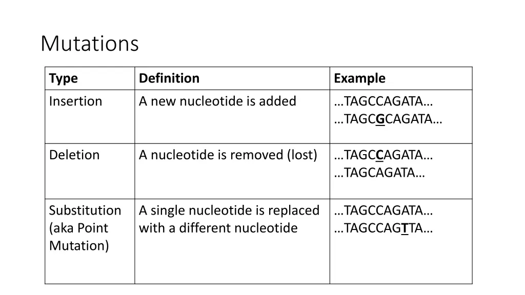 mutations