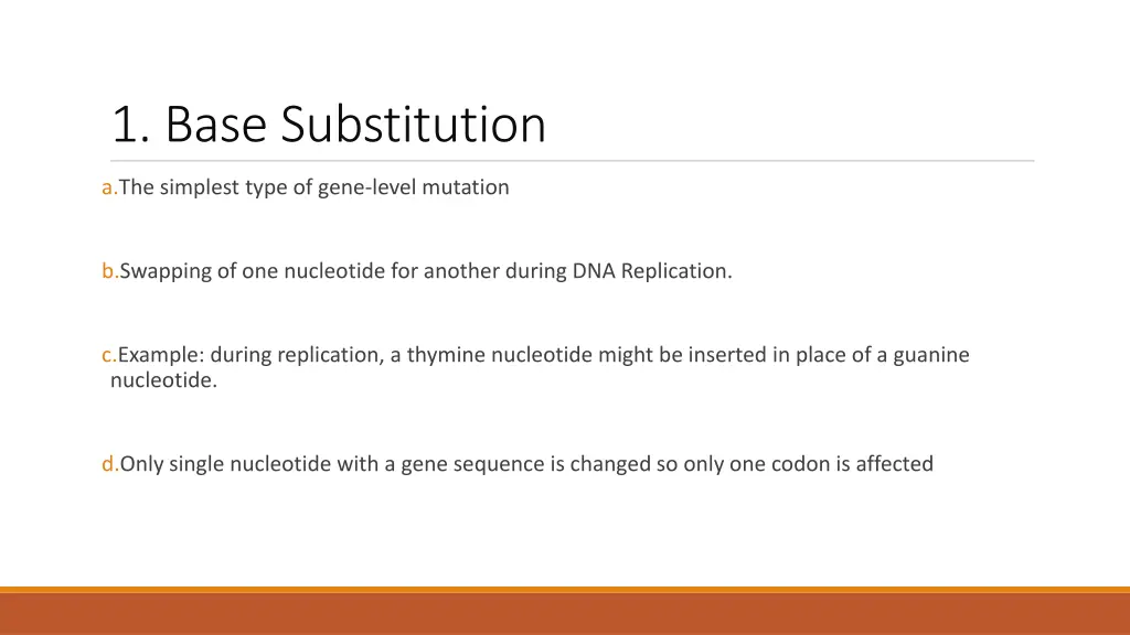 1 base substitution