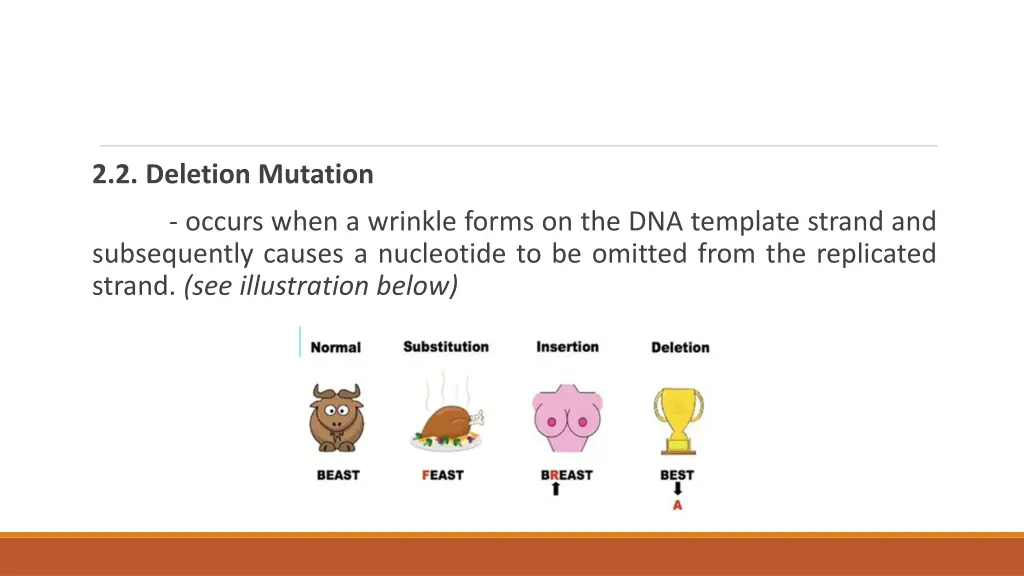 2 2 deletion mutation