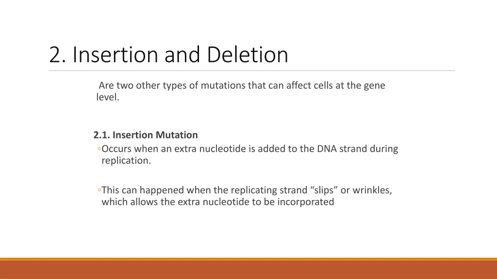 2 insertion and deletion