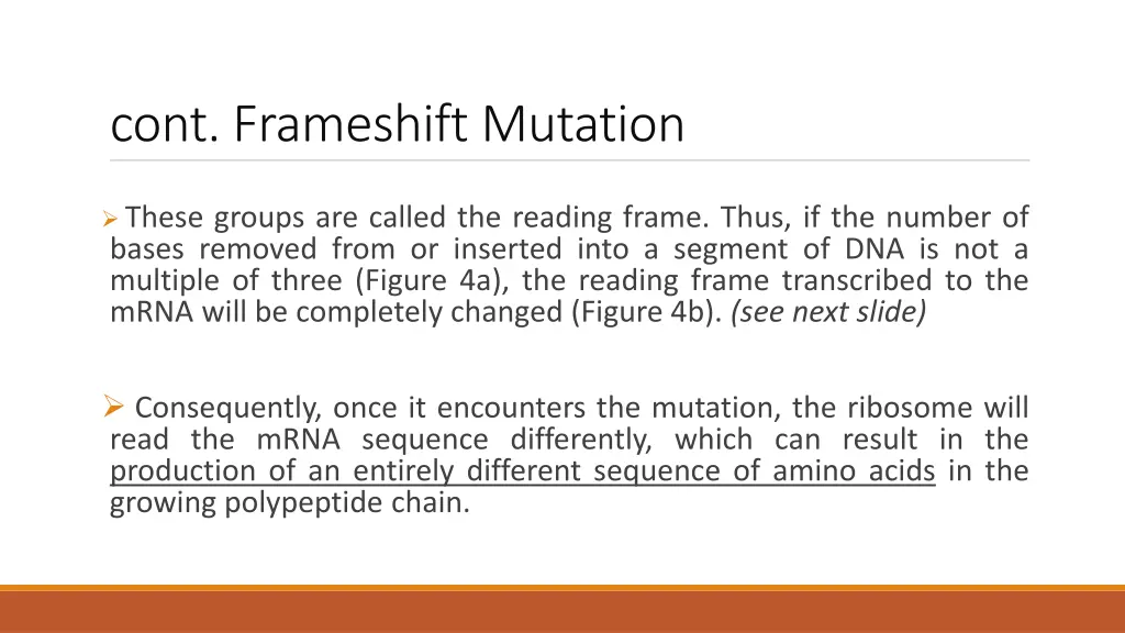 cont frameshift mutation