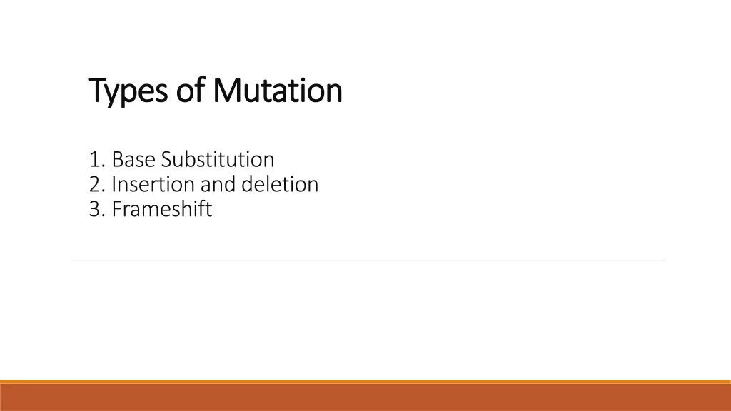 types of mutation types of mutation