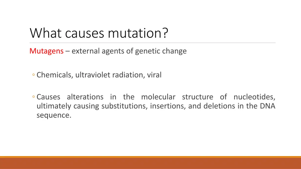 what causes mutation